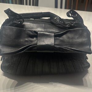 Betsey Johnson Black Bow Clutch
